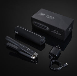 Ghd unplugged cordless hair straightener in black